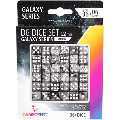 Galaxy Series - Moon - D6 Dice Set 12 mm (36 pcs)